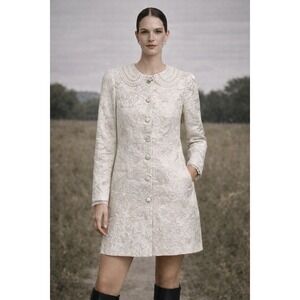 Dream Sister Jane Diamond Floral Jacquard Mini Dress XS